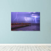 Navarre Florida Lightning Storm Canvas Afdruk (Insitu (Houten vloer))