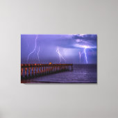 Navarre Florida Lightning Storm Canvas Afdruk (Voorkant)