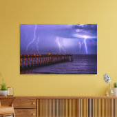 Navarre Florida Lightning Storm Canvas Afdruk (Insitu (Woonkamer))
