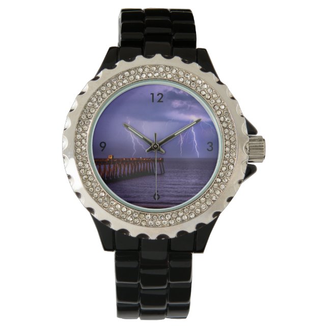 Navarre Florida Lightning Storm Horloge (Voorkant)