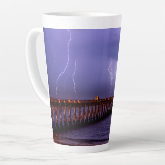 Navarre Florida Lightning Storm Latte Mok (Linkerhoek)