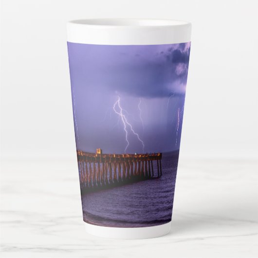 Navarre Florida Lightning Storm Latte Mok (Voorkant)