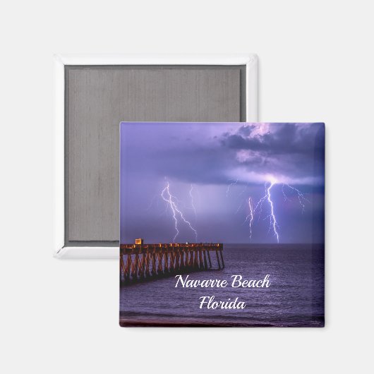 Navarre Florida Lightning Storm Magnet (Voorkant / Achterkant)