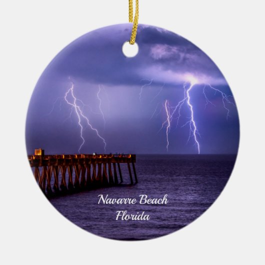 Navarre Florida Lightning Storm Ornament (Voorkant)