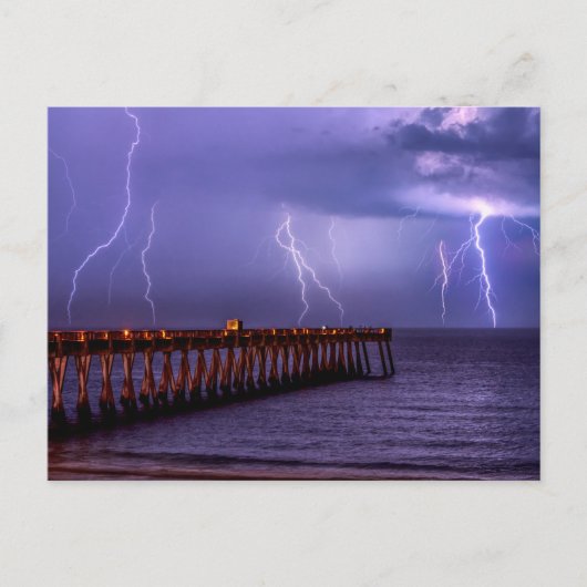 Navarre Florida Lightning Storm Post Kaart (Voorkant)