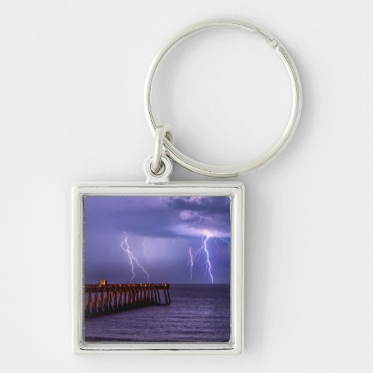 Navarre Florida Lightning Storm Sleutelhanger (Voorkant)