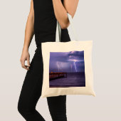 Navarre Florida Lightning Storm Tote Bag (Voorkant (product))