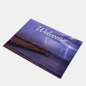 Navarre Florida Lightning Storm Welkom Doormat Deurmat (Schuin)