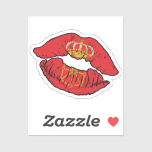 Navarre Navarrese Lipstick Liefde Vlag Sticker