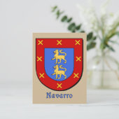 Navarro Ancestral Heraldic Shield Briefkaart (Staand voorkant)