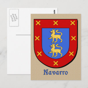 Navarro Ancestral Heraldic Shield Briefkaart