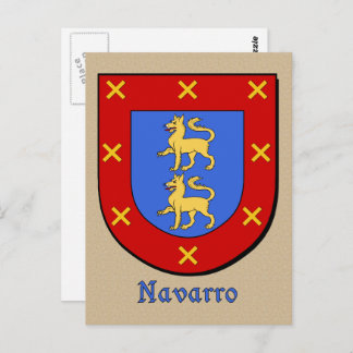 Navarro Ancestral Heraldic Shield Briefkaart
