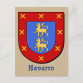 Navarro Ancestral Heraldic Shield Briefkaart (Voorkant)