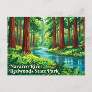 Navarro River Redwoods State Park Californië Briefkaart