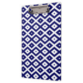 Navelblauw en wit diamantpatroon klembord (Links)