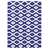 Navelblauw en wit diamantpatroon klembord (Achterkant)