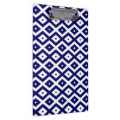 Navelblauw en wit diamantpatroon klembord (Rechts)