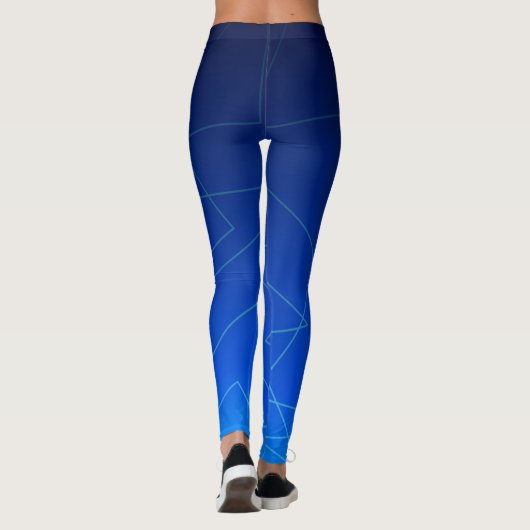 Navelblauwe ombaargradiënt leggings (Achterkant)