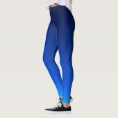 Navelblauwe ombaargradiënt leggings (Links)
