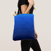 Navelblauwe ombaargradiënt tote bag (Dichtbij)