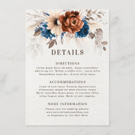 Navelgegevens over de marineverbinding van Terraco Informatiekaartje