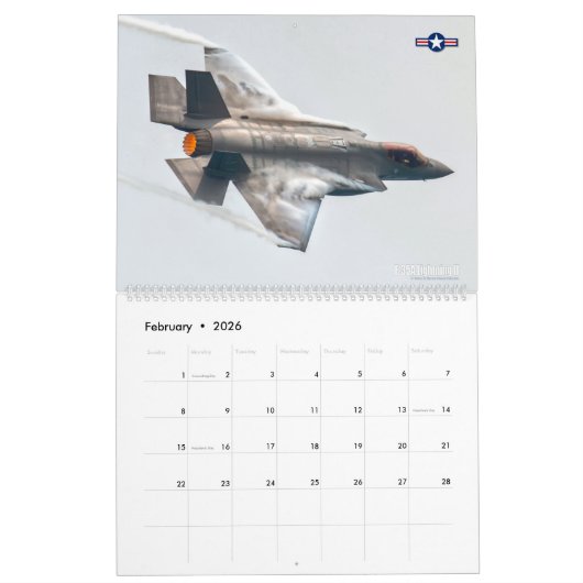 NAVERBRANDER! - Amerikaanse militaire straaljagers Kalender (Feb 2026)