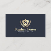 navey blue, advocaat op de schaal van justitie visitekaartje (Achterkant)