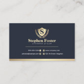 navey blue, advocaat op de schaal van justitie visitekaartje (Voorkant)