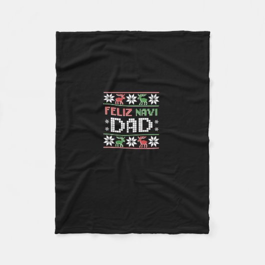 Navi Pa Navidad Grappig Kerst Lelijk Sweater Fath Fleece Deken (Voorkant)