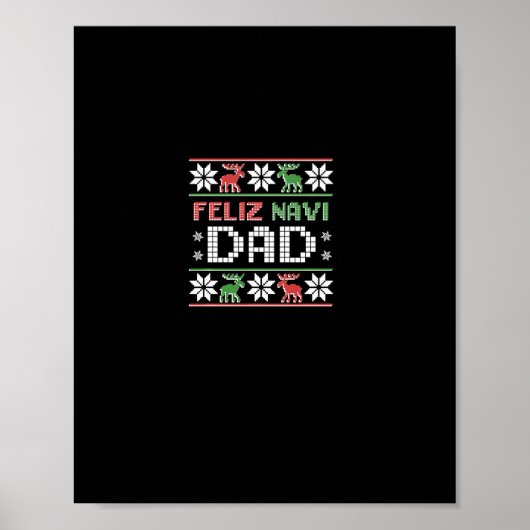 Navi Pa Navidad Grappig Kerst Lelijk Sweater Fath Poster (Voorkant)