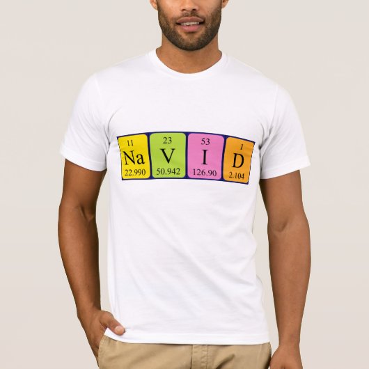 Navid periodiek table name shirt (Voorkant)