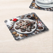 navidad 1 - 001 kartonnen onderzetters (Gebogen)