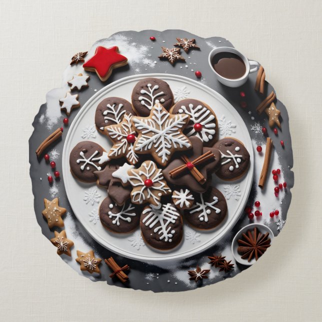 Navidad 1 - 001 rond kussen (Voorkant)