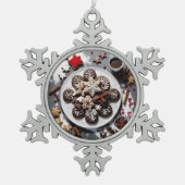 Navidad 1 - 001 tin sneeuwvlok ornament (Voorkant)