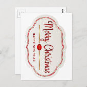 Navidad alegre briefkaart (Voorkant / Achterkant)