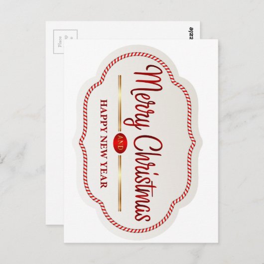 Navidad alegre briefkaart (Voorkant / Achterkant)