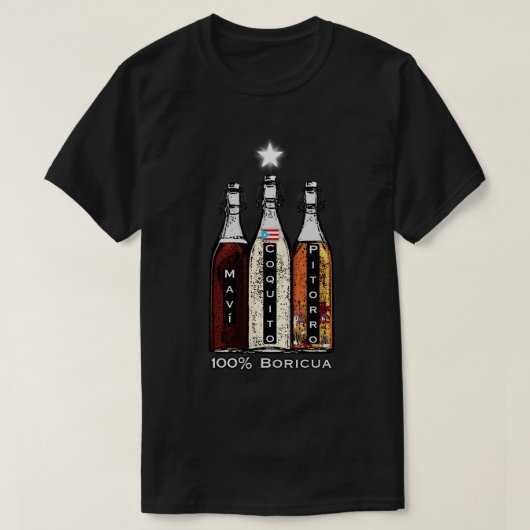 Navidad Boricua Puerto Rico Mavi Coquito Pitorro T-shirt (Design voorkant)