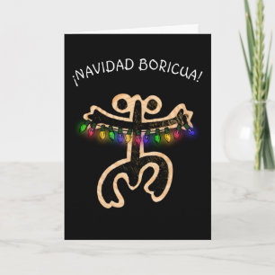 Navidad Boricua Xmas Coqui Taino Bedankkaart