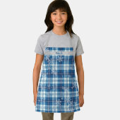 Navidad Elegante Cuadriculado Azul Schort (Insitu)