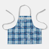  Navidad Elegante Cuadriculado Azul  Schort (Voorkant)