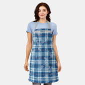 Navidad Elegante Cuadriculado Azul Schort (Gedragen)