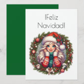 Navidad Feliz Feestdagenkaart (Voorkant / Achterkant)