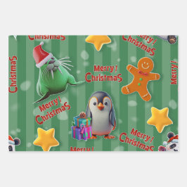 Navidad Mágica: Amigos Animales en 3D Inpakpapier Vel