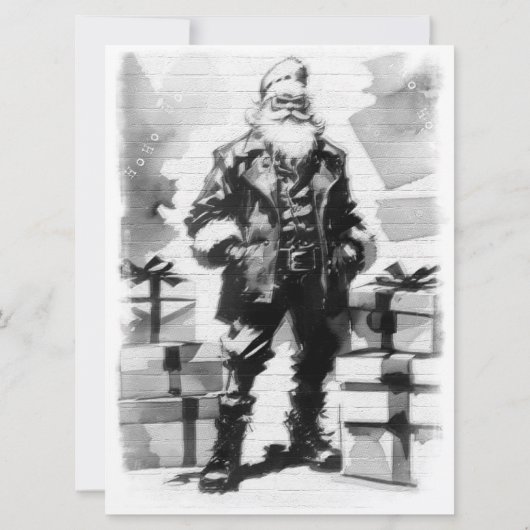 Navidad Punk (Santa pared). Kaart (Achterkant)
