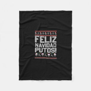 Navidad Putos Grappig Mexicaans Lelijk Kerstfeest Fleece Deken