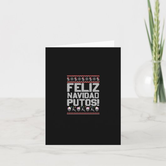 Navidad Putos Grappig Mexicaans Lelijk Kerstfeest Kaart (Voorkant)