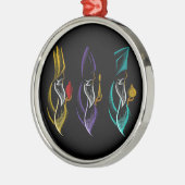 Navidad Reyes Magos estilo bordado Metalen Ornament (Links)