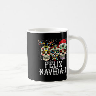 Navidad Sugar Skulls Rendier Santa Mexicaanse Chri Koffiemok