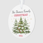 Navidades de árbol personalizados ornament (voorkant)