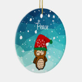 Navidades Kawaii Uil Geluk Keramisch Ornament (Rechts)